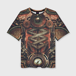 Футболка оверсайз женская Mechanical device in Steampunk Retro style, цвет: 3D-принт