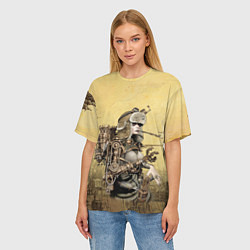 Футболка оверсайз женская Крутая девчонка в стиле Стимпанк, цвет: 3D-принт — фото 2