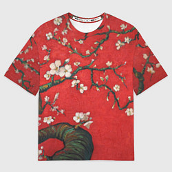Футболка оверсайз женская Цветущий миндаль, цвет: 3D-принт