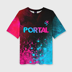 Футболка оверсайз женская Portal Neon Gradient, цвет: 3D-принт