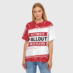 Футболка оверсайз женская Fallout: красные таблички Best Player и Ultimate, цвет: 3D-принт — фото 2
