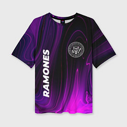 Женская футболка оверсайз Ramones Violet Plasma