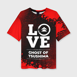 Футболка оверсайз женская Ghost of Tsushima Love Классика, цвет: 3D-принт