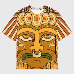 Футболка оверсайз женская Polynesian tiki CALM, цвет: 3D-принт