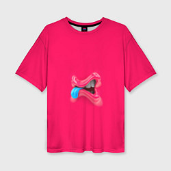 Футболка оверсайз женская Розовый монстр, цвет: 3D-принт