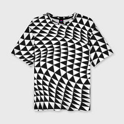 Женская футболка оверсайз Геометрический паттерн - минимализм