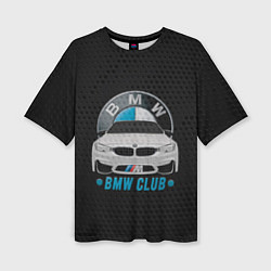 Женская футболка оверсайз BMW club carbon