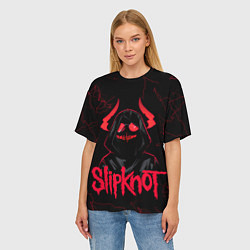 Футболка оверсайз женская Slipknot - rock forever, цвет: 3D-принт — фото 2