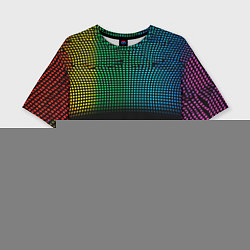 Женская футболка оверсайз Радужные точки - Rainbow
