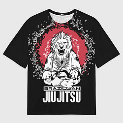 Футболка оверсайз женская Jiu-Jitsu red sun Brazil, цвет: 3D-принт