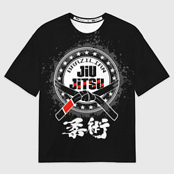 Футболка оверсайз женская Brazilian fight club Jiu-jitsu, цвет: 3D-принт
