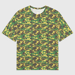 Футболка оверсайз женская Камуфляж Дубок ВСР-93 мелкий, цвет: 3D-принт