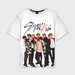 Футболка оверсайз женская Stray Kids white background, цвет: 3D-принт