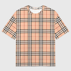 Футболка оверсайз женская Королевский тартан, цвет: 3D-принт