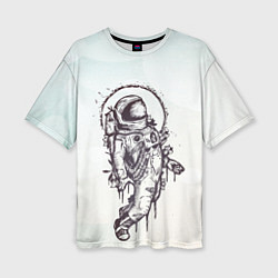 Женская футболка оверсайз Космонавт в скафандре