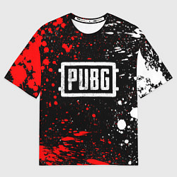 Футболка оверсайз женская PUBG white grunge, цвет: 3D-принт