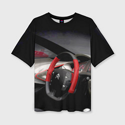 Женская футболка оверсайз Ситроен - салон - Steering wheel