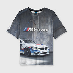 Женская футболка оверсайз BMW M4 GT4 - racing team - motorsport