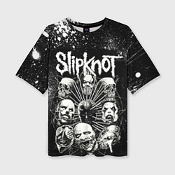 Футболка оверсайз женская Slipknot Black, цвет: 3D-принт