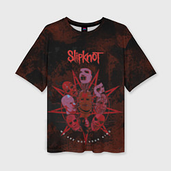 Футболка оверсайз женская Slipknot red satan, цвет: 3D-принт