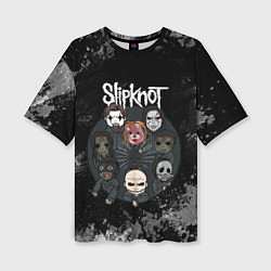 Женская футболка оверсайз Black slipknot