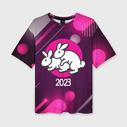 Женская футболка оверсайз Кролики 2023