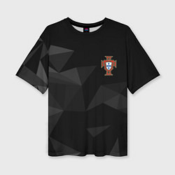 Футболка оверсайз женская Сборная Португалии треугольники, цвет: 3D-принт
