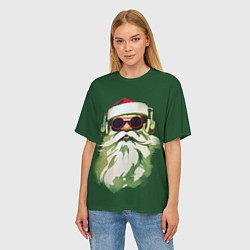 Футболка оверсайз женская Добрый Санта, цвет: 3D-принт — фото 2