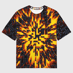 Футболка оверсайз женская Неоновый взрыв - яркое свечение, цвет: 3D-принт