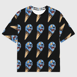 Футболка оверсайз женская Мороженое зомби рожок, цвет: 3D-принт