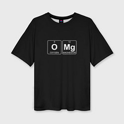 Женская футболка оверсайз OMG формула