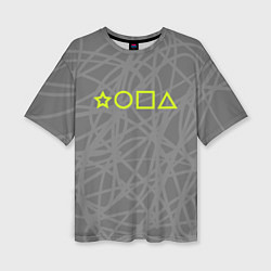 Футболка оверсайз женская Ребус - жопа, цвет: 3D-принт