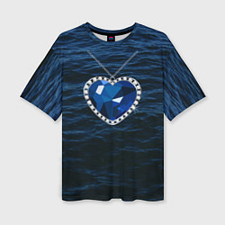 Женская футболка оверсайз Титаник сердце океана