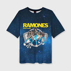 Футболка оверсайз женская Ramones Road to ruin, цвет: 3D-принт
