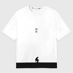 Футболка оверсайз женская AM I OK?, цвет: 3D-принт