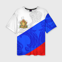 Женская футболка оверсайз Россия - пограничные войска