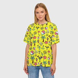 Футболка оверсайз женская Летний рай, цвет: 3D-принт — фото 2