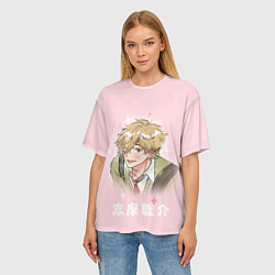 Футболка оверсайз женская Sousuke Shima - Skip and Loafer, цвет: 3D-принт — фото 2