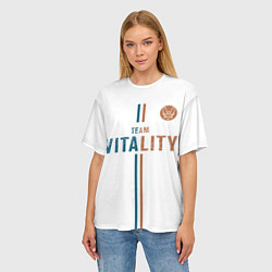 Футболка оверсайз женская Форма Team Vitality white, цвет: 3D-принт — фото 2