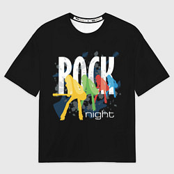 Женская футболка оверсайз Rock Night
