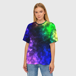 Футболка оверсайз женская Космос мультицвет, цвет: 3D-принт — фото 2
