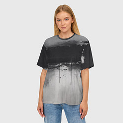 Футболка оверсайз женская Текучая смола, цвет: 3D-принт — фото 2