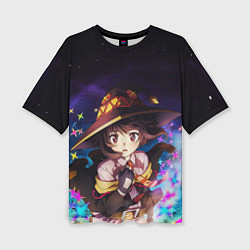 Футболка оверсайз женская Мегумин Алый маг, цвет: 3D-принт