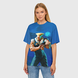 Футболка оверсайз женская Street Fighter 6: Guile, цвет: 3D-принт — фото 2