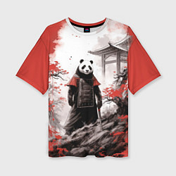 Футболка оверсайз женская Panda samurai, цвет: 3D-принт