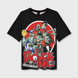 Женская футболка оверсайз Zombie - Noize MC