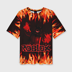 Футболка оверсайз женская Fire Roblox, цвет: 3D-принт