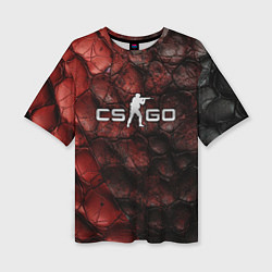 Женская футболка оверсайз CS GO dark texture