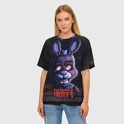 Футболка оверсайз женская Five Nights at Freddys Bonnie, цвет: 3D-принт — фото 2