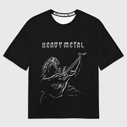 Женская футболка оверсайз Heavy metal metalhead